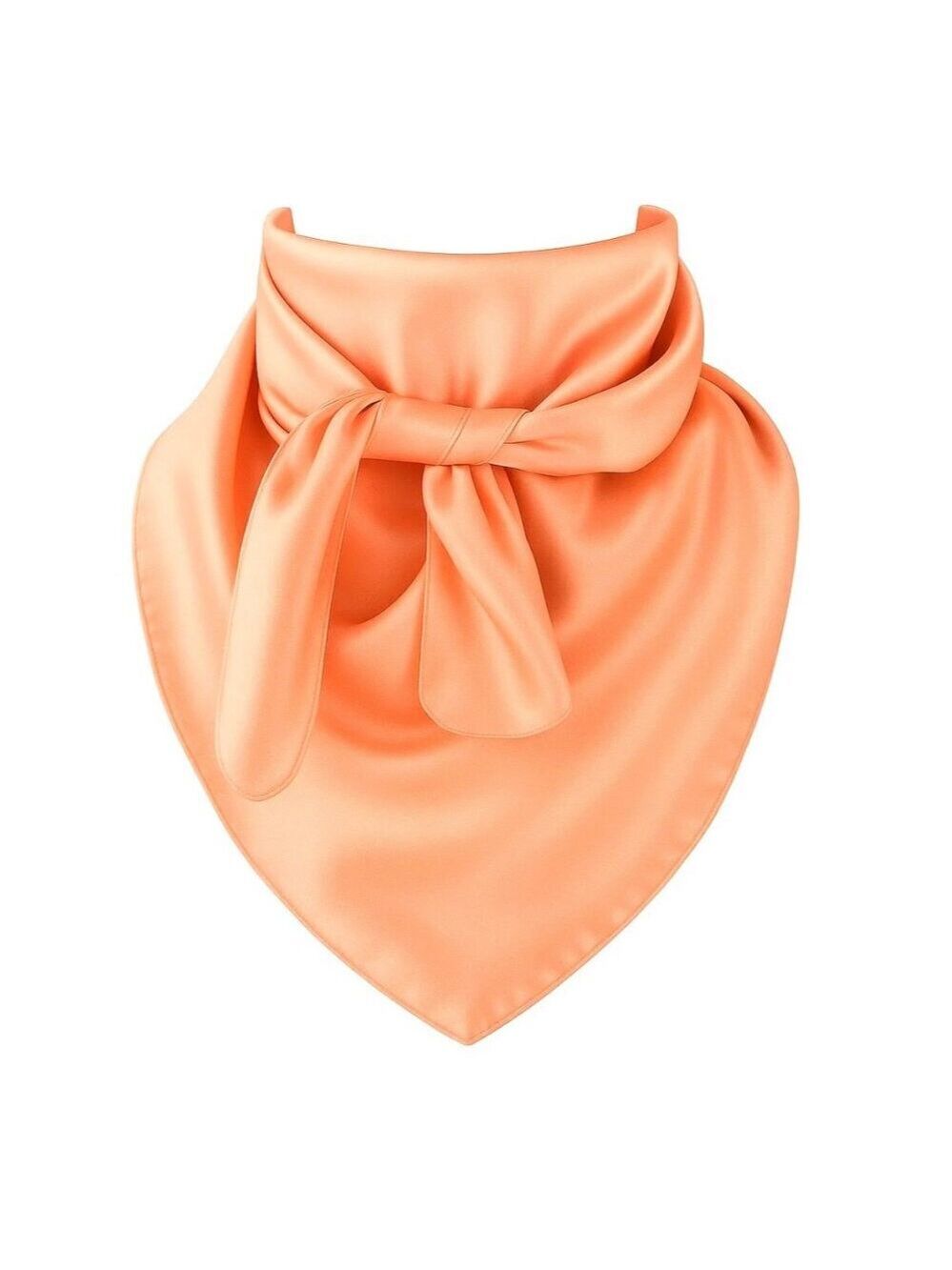 Peach Wild Rag Scarf 35x35 Satin Western Cowgirl Cowboy Bandana